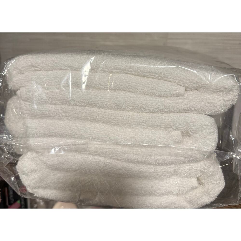 Three (3) Gold Crest 27 x 54 White Bath Towels - Picture 2 of 3